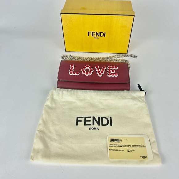 Fendi Handbags - Fendi Love Stud Wallet with Chain  Brand new